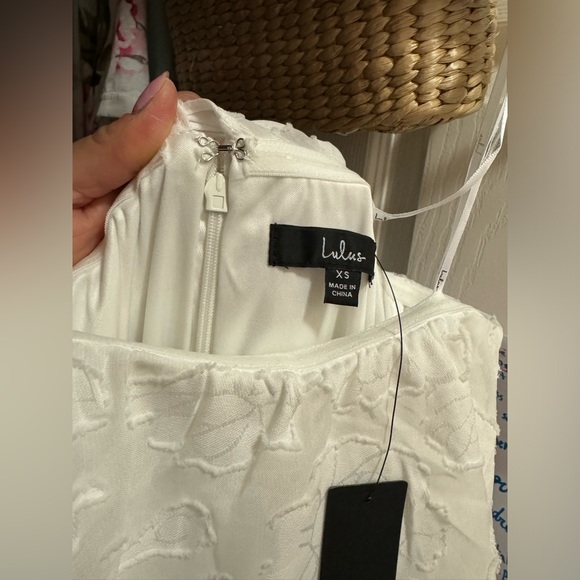 New Lulu’s Love You So Truly White Burnout Floral Strapless Midi Dress XS spring - Picture 8 of 10